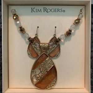 Kim Rogers Peach Jewelry set